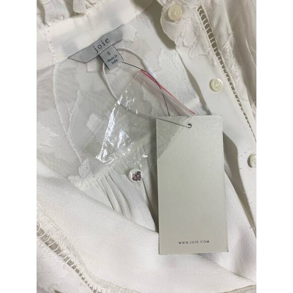 JOIE Adel B White Eyelet Lace Long Sleeve Cotton Dress US SMALL NWT $378 - Picture 14 of 16